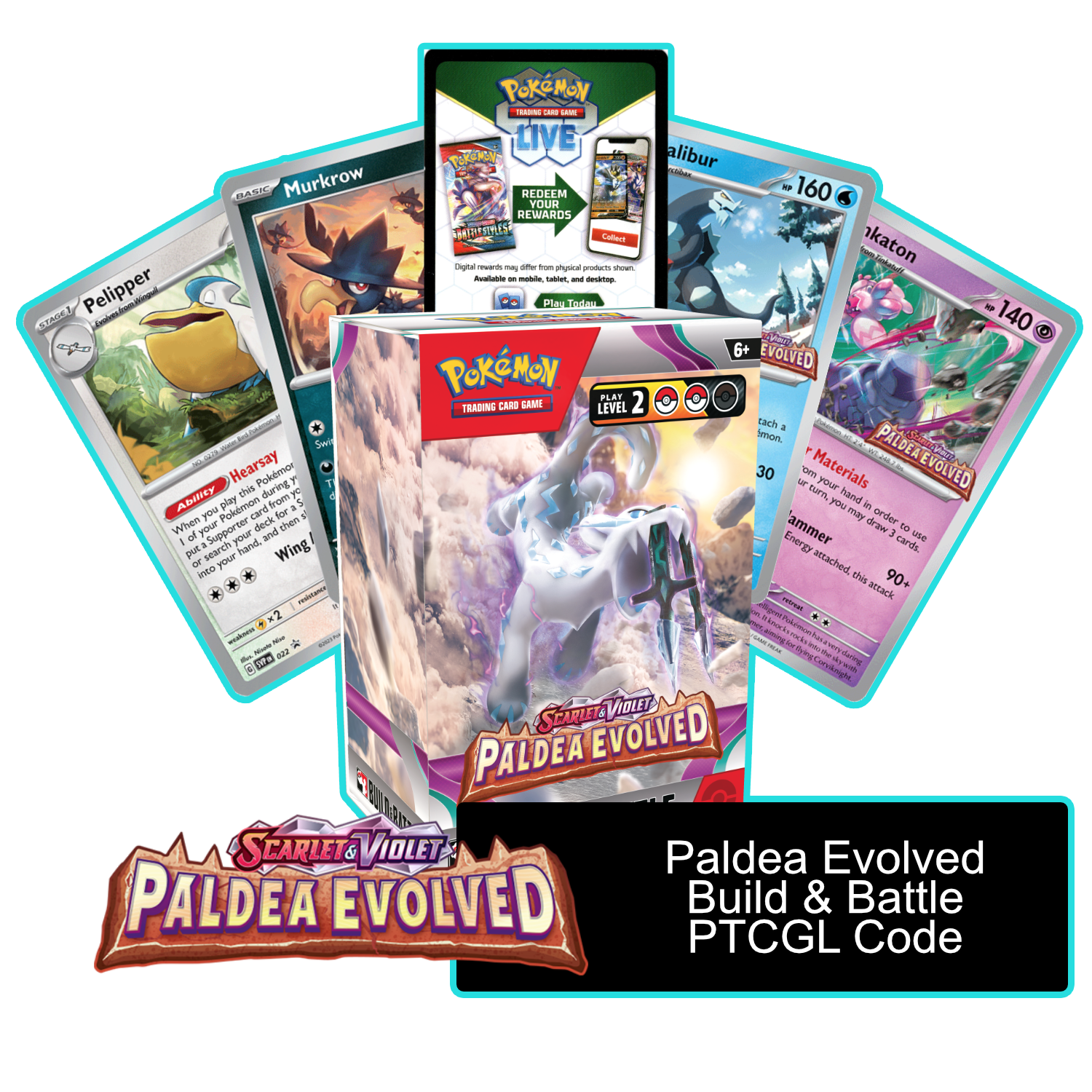 Paldea Evolved Build & Battle Box - 1 of 4 Promos - PTCGL Code - Card Cavern