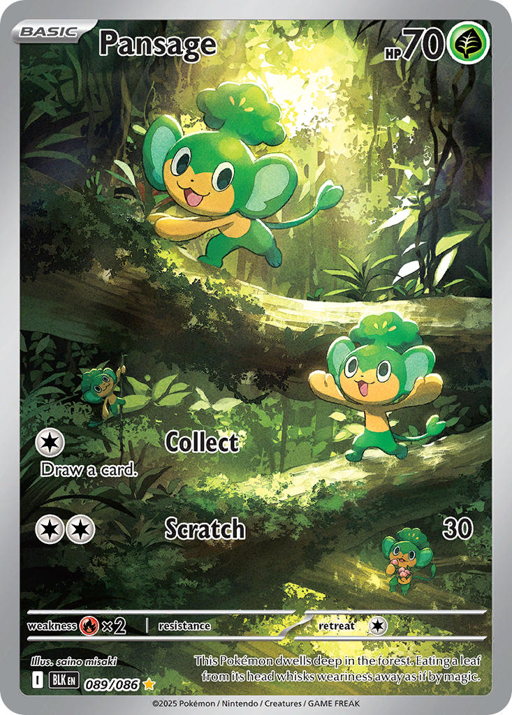 Pansage - 089/086 - Black Bolt - Holo - Card Cavern