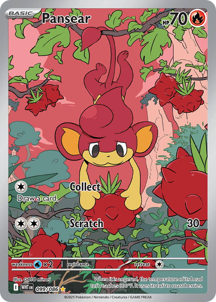 Pansear - 099/086 - White Flare - Holo - Card Cavern