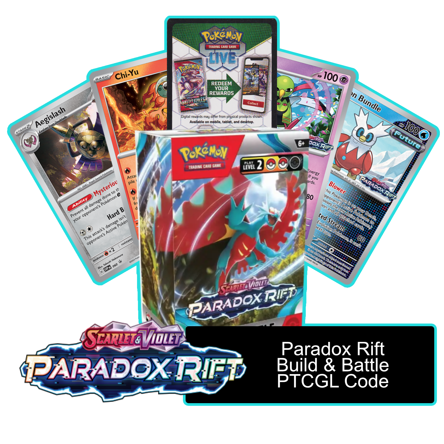 Paradox Rift Build & Battle Box - 1 of 4 Promos - PTCGL Code - Card Cavern