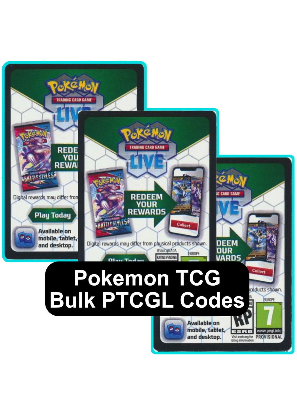 Pokemon Bulk PTCGL Codes Card Cavern Trading Cards, LLC