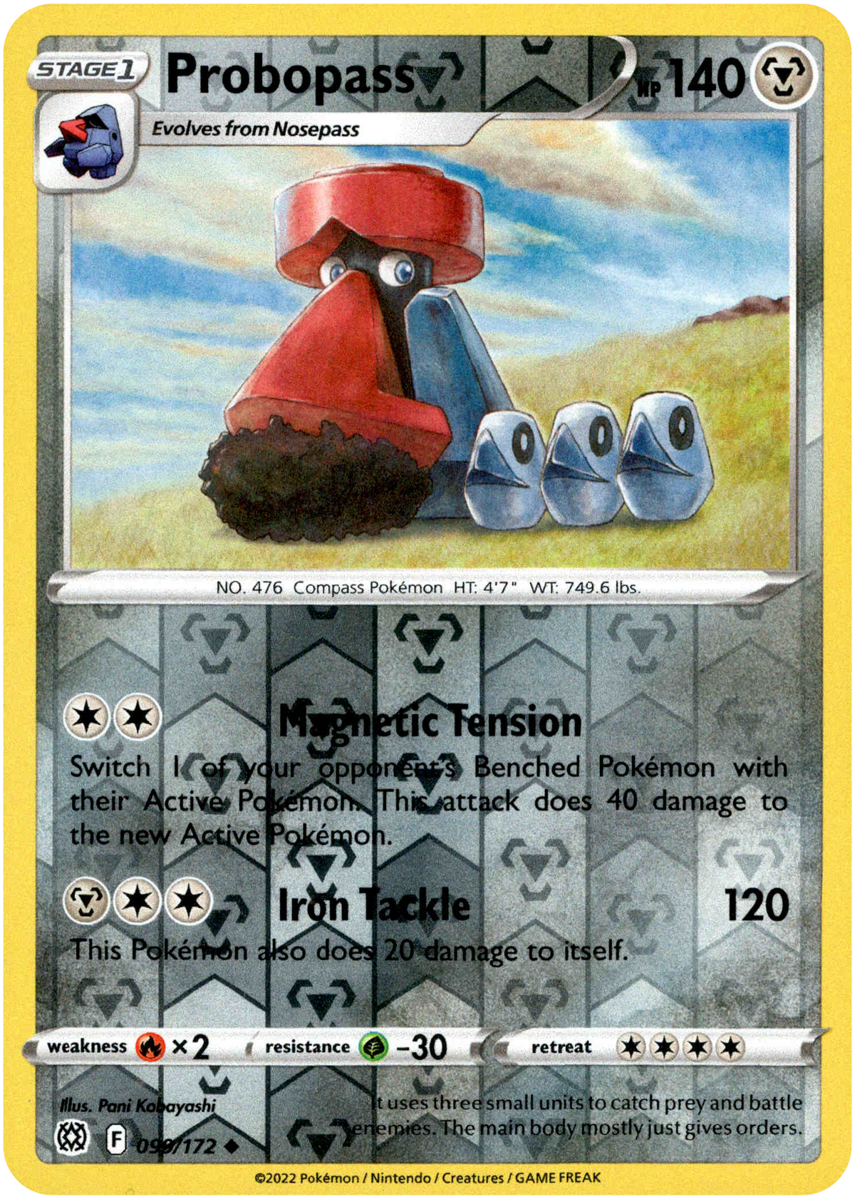 Probopass - 099/172 - Brilliant Stars - Reverse Holo - Card Cavern
