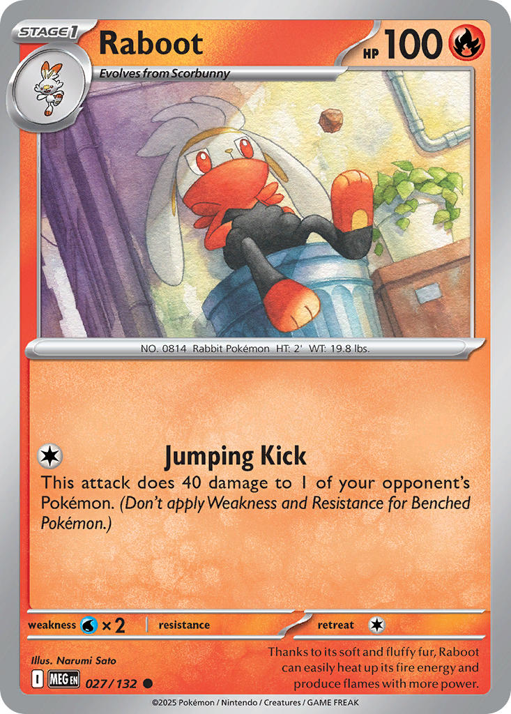 Raboot - 027/132 - Mega Evolution - Card Cavern