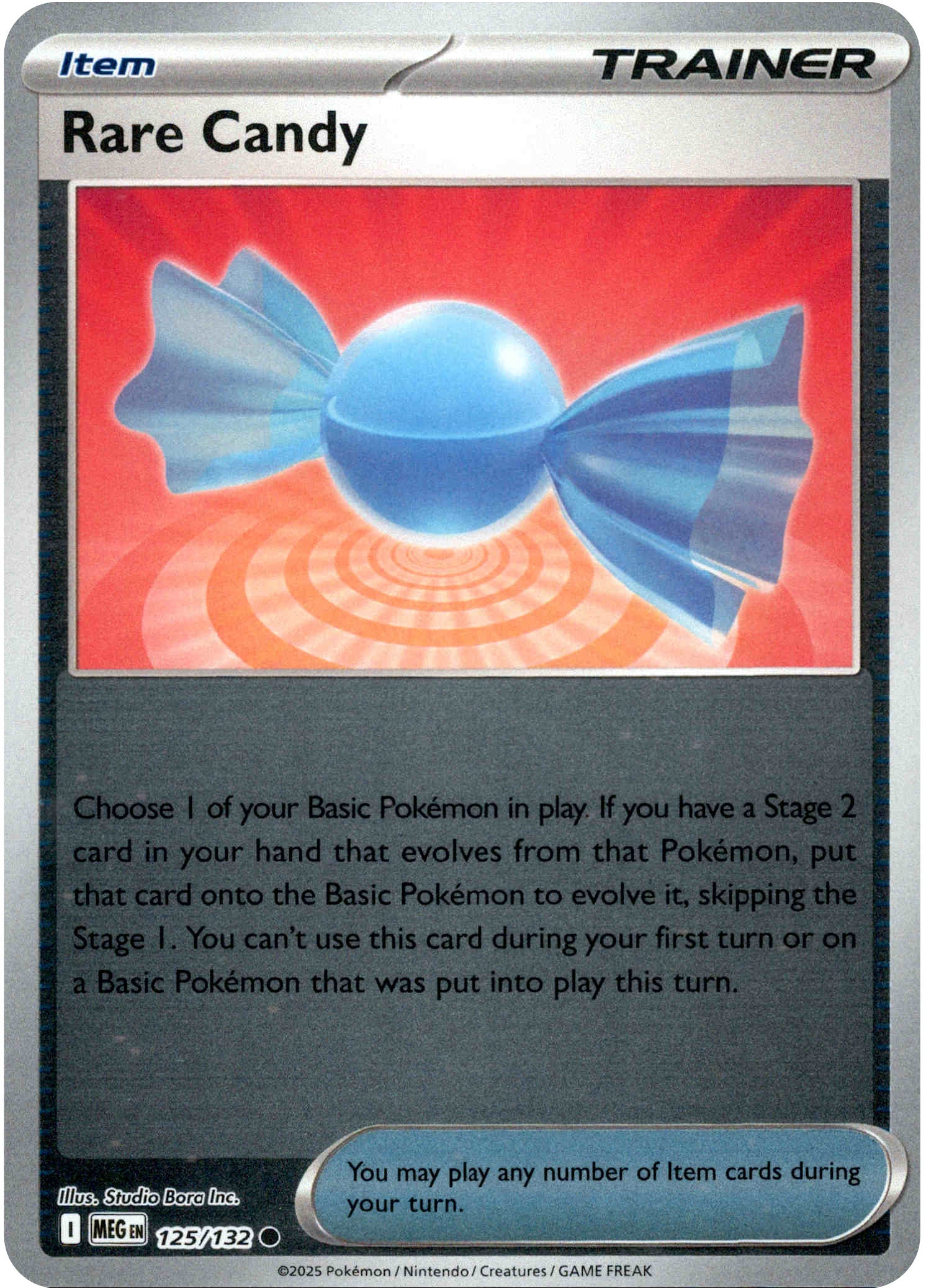 Rare Candy - 125/132 - Mega Evolution - Reverse Holo - Card Cavern