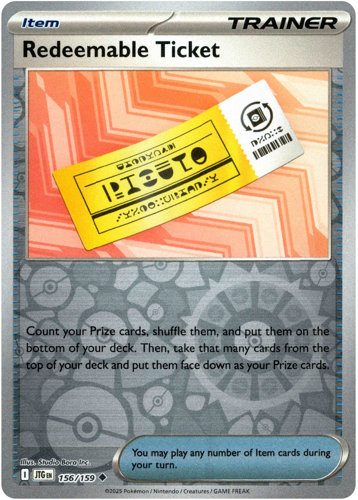 Redeemable Ticket - 156/159 - Journey Together - Reverse Holo - Card Cavern