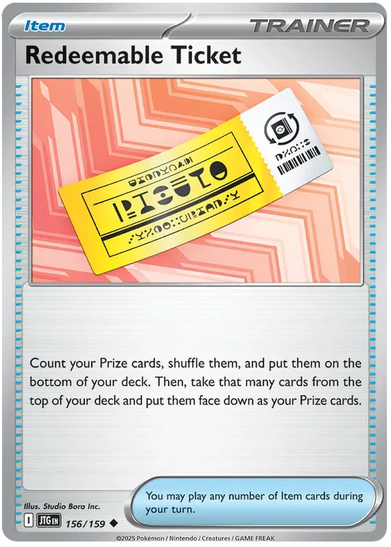 Redeemable Ticket - 156/159 - Journey Together - Card Cavern