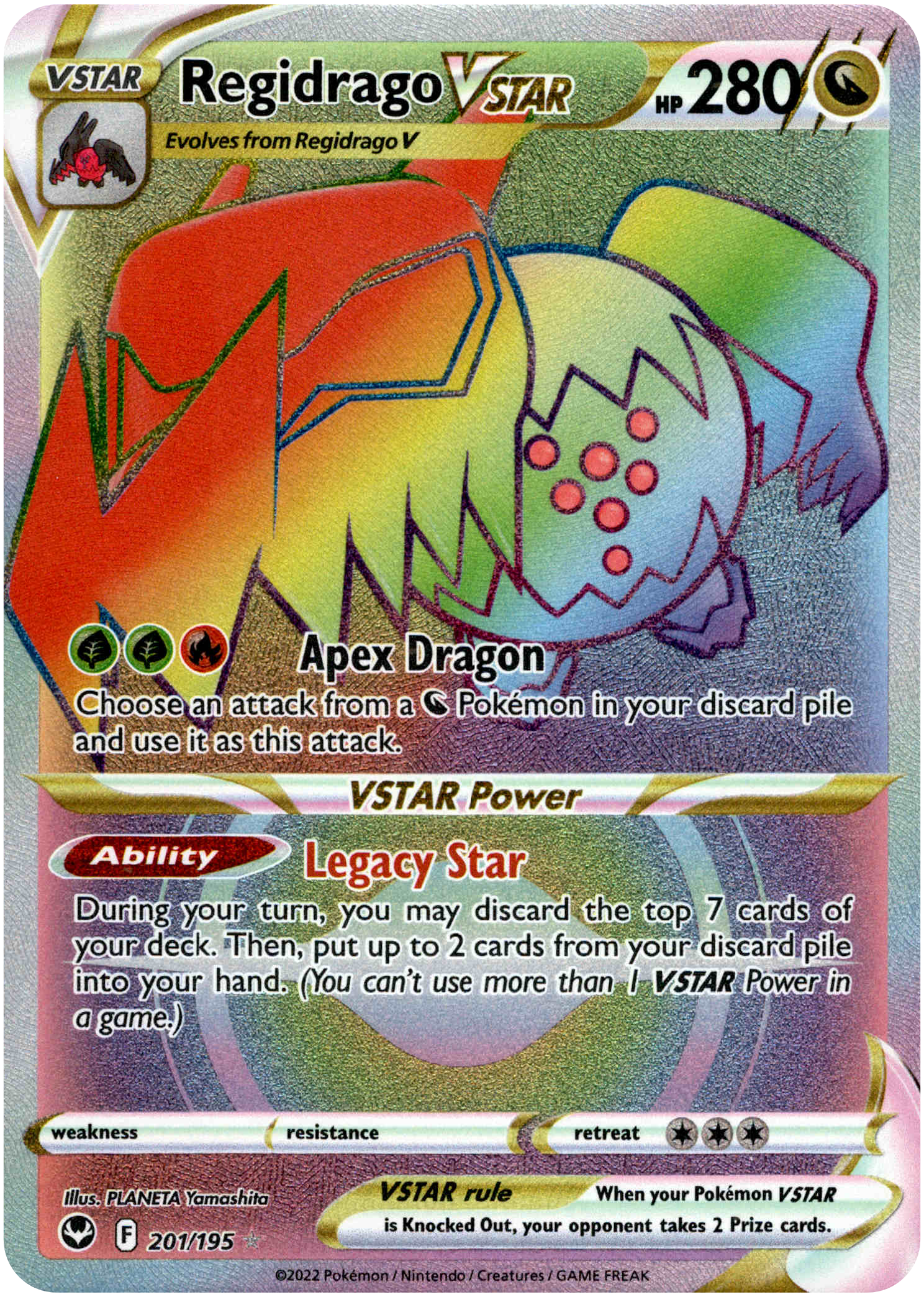 Regidrago VSTAR Hyper Rare - 201/195 - Silver Tempest - Holo - Card Cavern