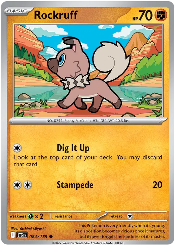 Rockruff - 084/159 - Journey Together - Card Cavern