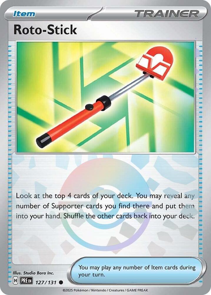 Roto-Stick (Poke Ball Pattern) - 127/131 - Prismatic Evolutions - Holo - Card Cavern