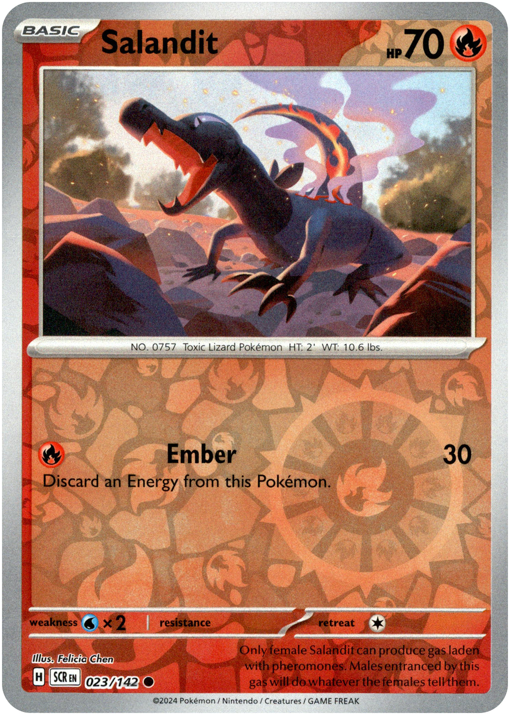 salandit pokemon card Salandit - 023/142 - Stellar Crown