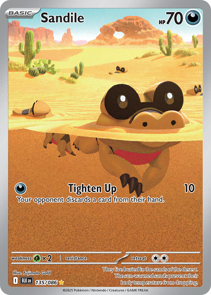 Sandile - 135/086 - Black Bolt - Holo - Card Cavern