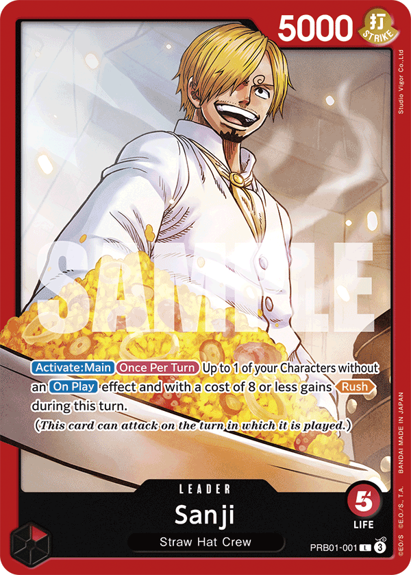 Sanji - PRB01-001 L - The Best Card Cavern Trading Cards, LLC Sanji - PRB01-001 L - The Best Card Cavern Trading Cards, LLC