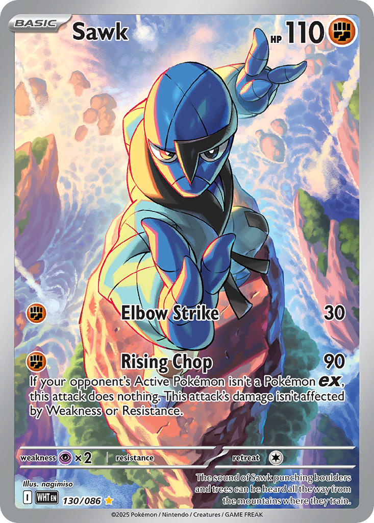 Sawk - 130/086 - White Flare - Holo - Card Cavern
