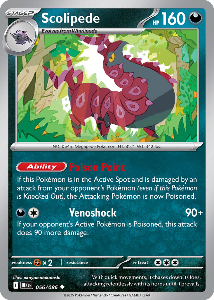 Scolipede - 056/086 - Black Bolt - Card Cavern