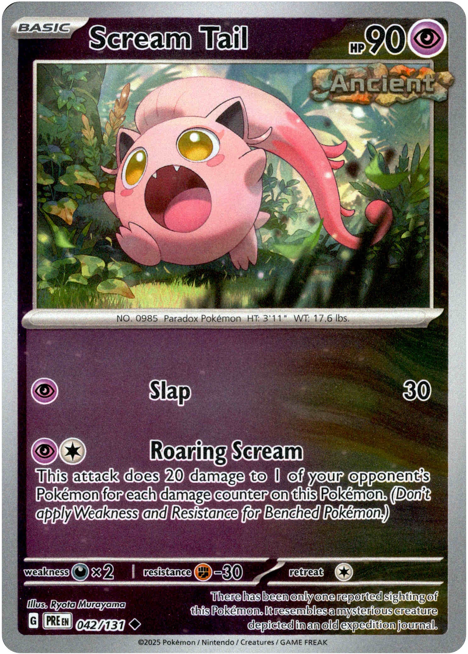 Scream Tail - 042/131 - Prismatic Evolutions - Reverse Holo - Card Cavern
