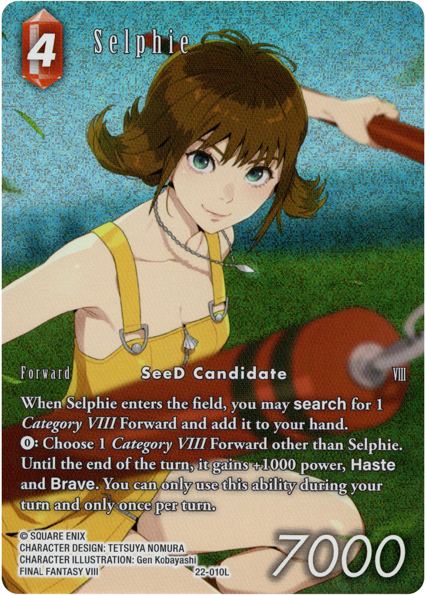 Selphie Full Art - 22-010L - Hidden Hope - Foil - Card Cavern