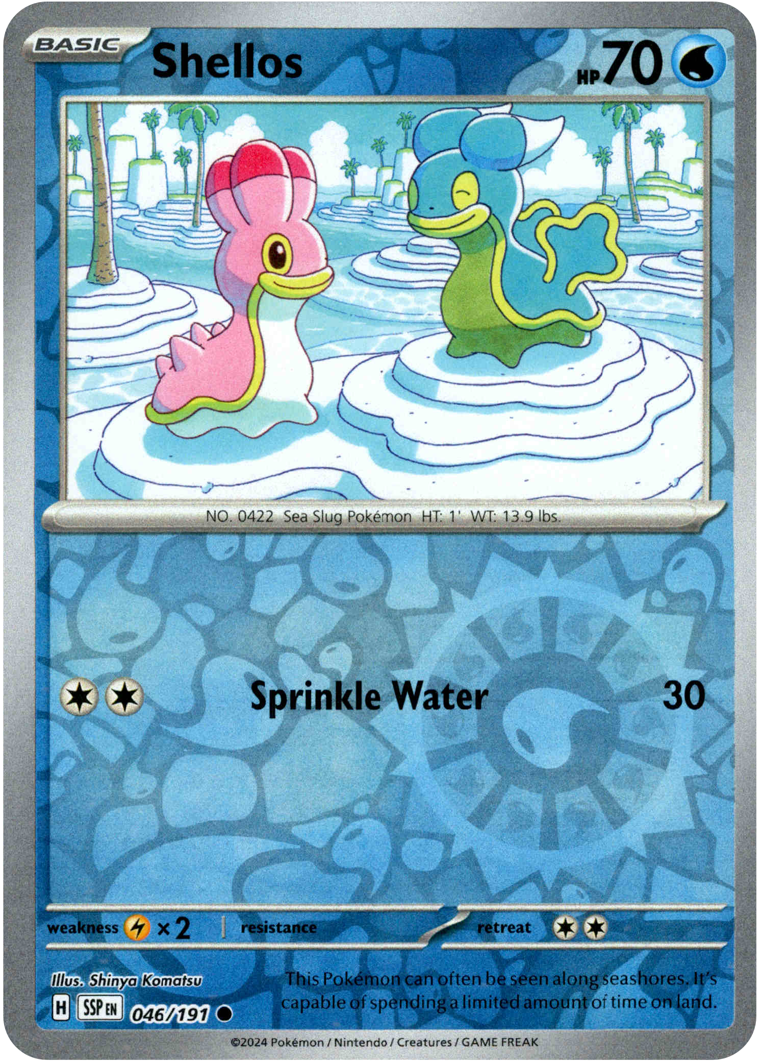 Shellos - 046/191 - Surging Sparks - Reverse Holo - Card Cavern