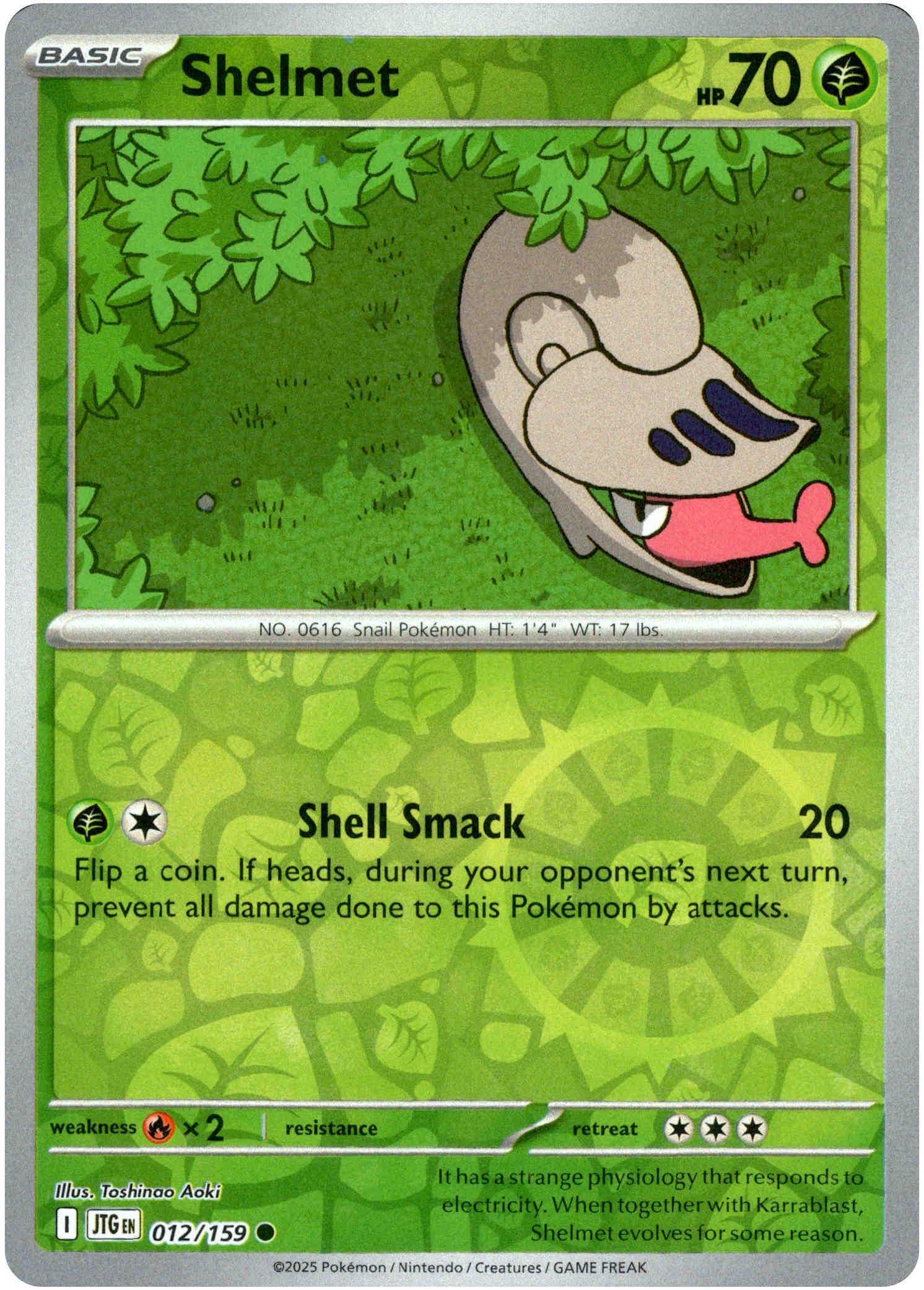 Shelmet - 012/159 - Journey Together - Reverse Holo - Card Cavern