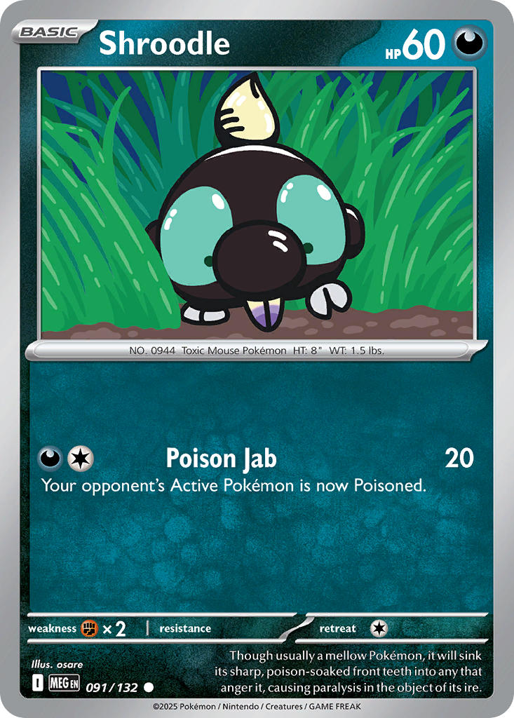 Shroodle - 091/132 - Mega Evolution - Card Cavern