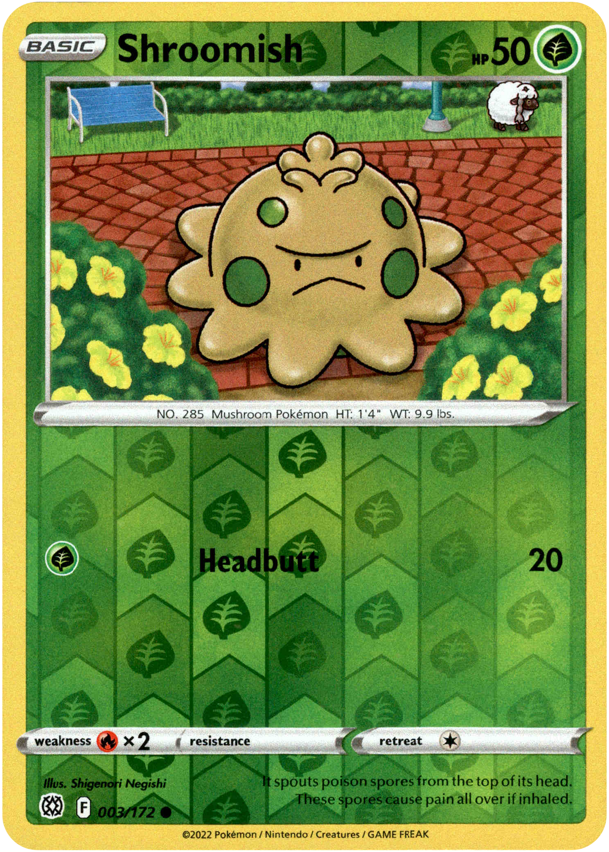 Shroomish - 003/172 - Brilliant Stars - Reverse Holo - Card Cavern