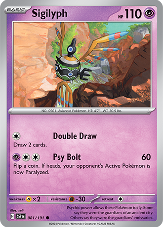 Sigilyph - 081/191 - Surging Sparks - Card Cavern