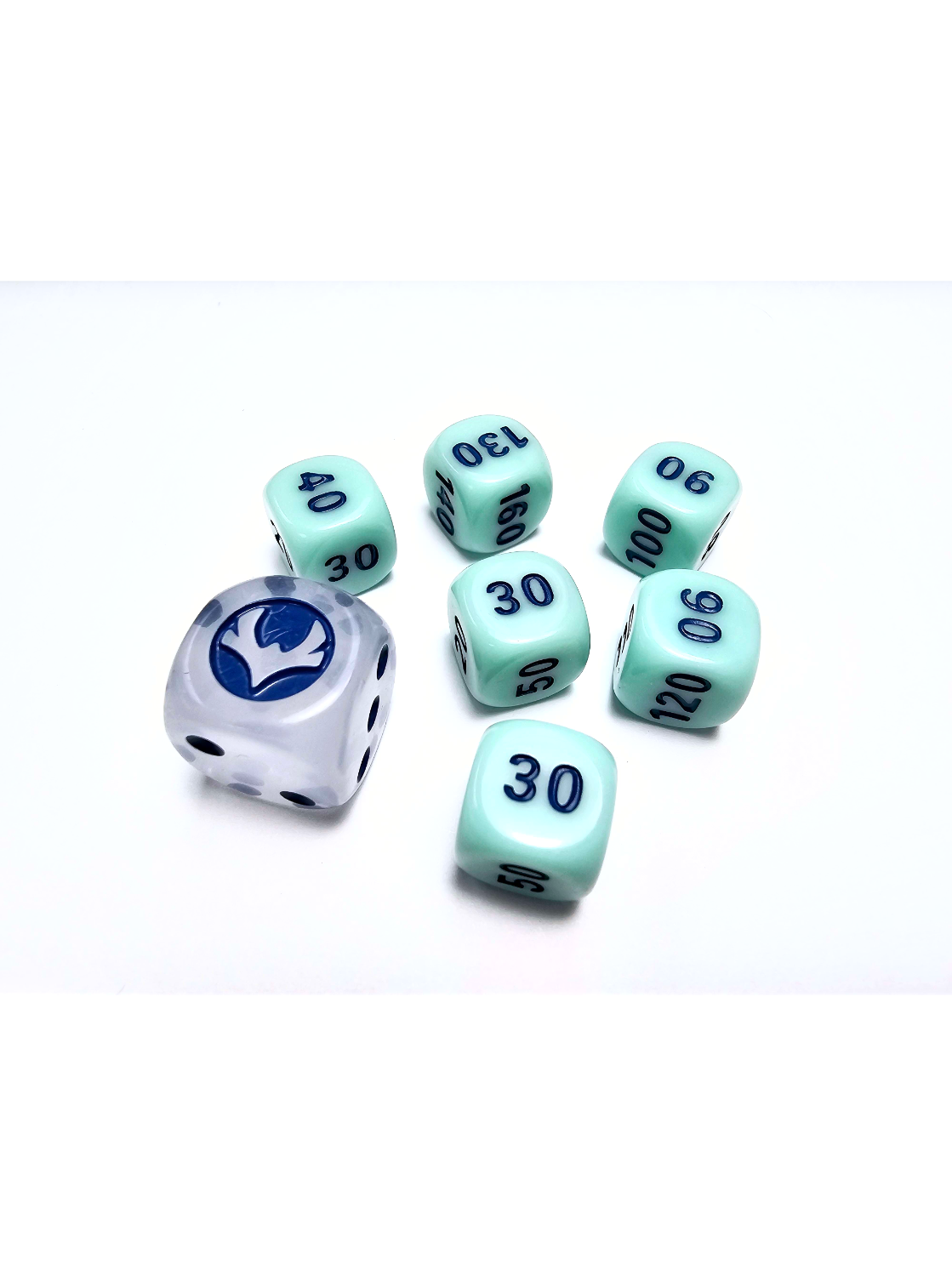 Silver Tempest ETB Dice - 6 Damage Counters and 1 Coin-Flip Die - Card Cavern