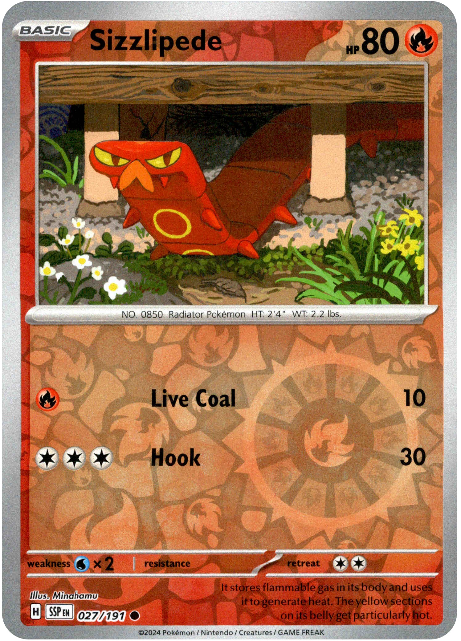 Sizzlipede - 027/191 - Surging Sparks - Reverse Holo - Card Cavern