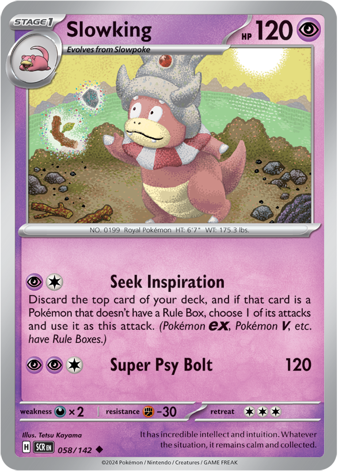 pokemon stellar crown top cards Slowking - 058/142