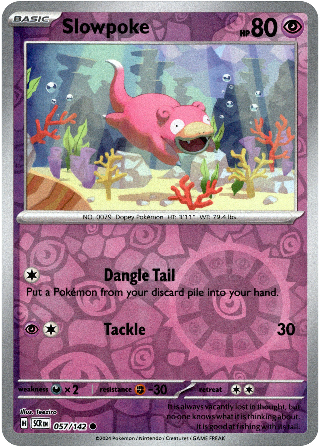 Slowpoke - 057/142 - Stellar Crown - Reverse Holo Slowpoke - 057/142 - Stellar Crown - Reverse Holo