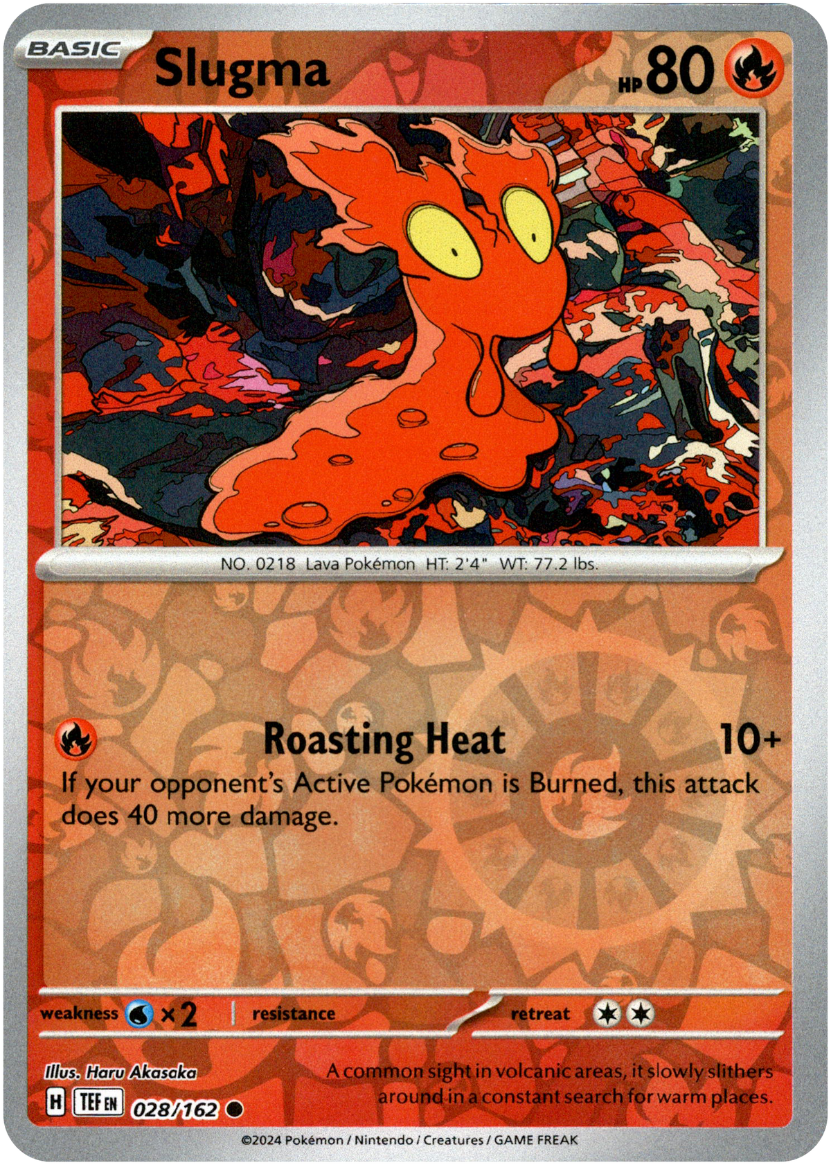 Slugma - 028/162 - Temporal Forces - Reverse Holo - Card Cavern