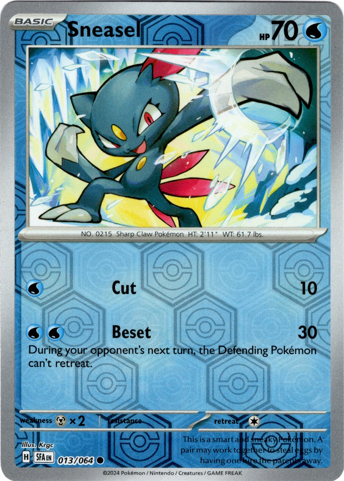 Sneasel - 013/064 - Shrouded Fable - Reverse Holo - Card Cavern