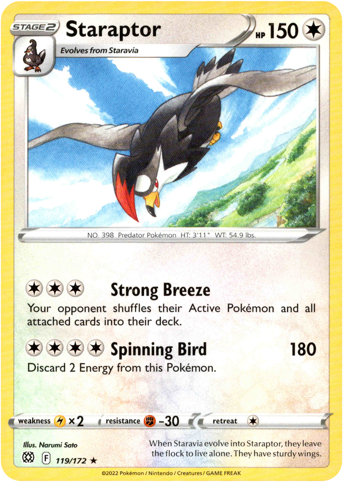 Staraptor - 119/172 - Brilliant Stars - Card Cavern