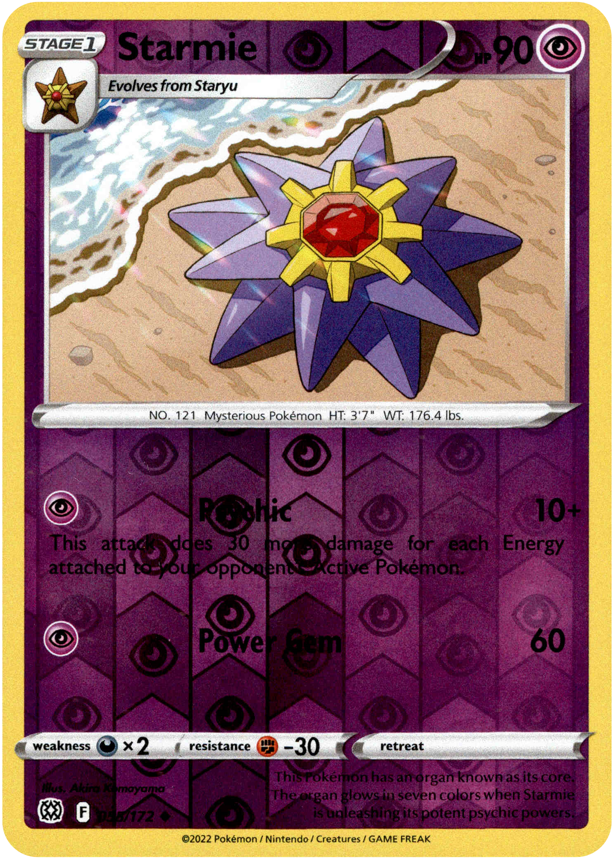 Starmie - 055/172 - Brilliant Stars - Reverse Holo - Card Cavern