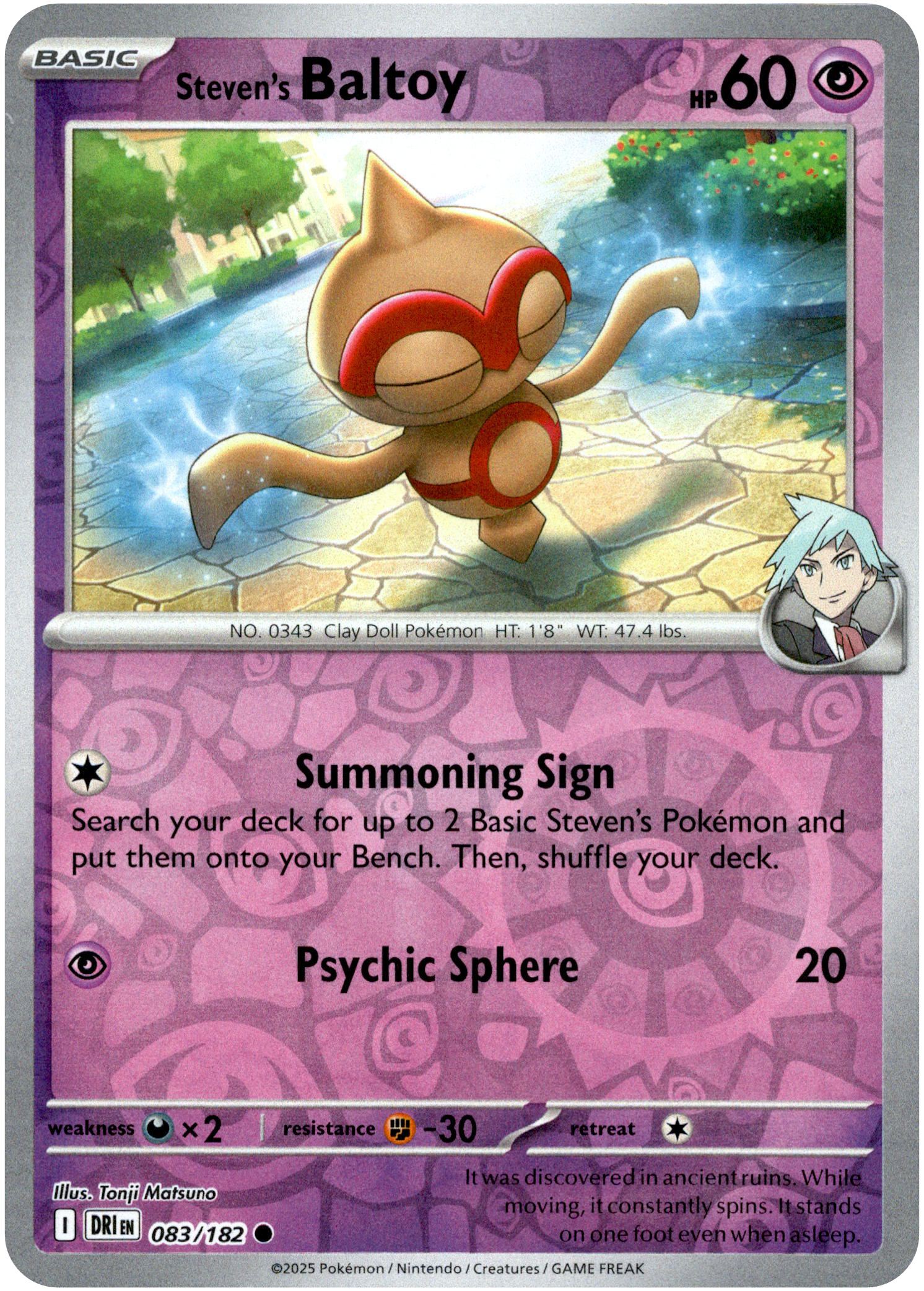 Steven's Baltoy - 083/182 - Destined Rivals - Reverse Holo - Card Cavern