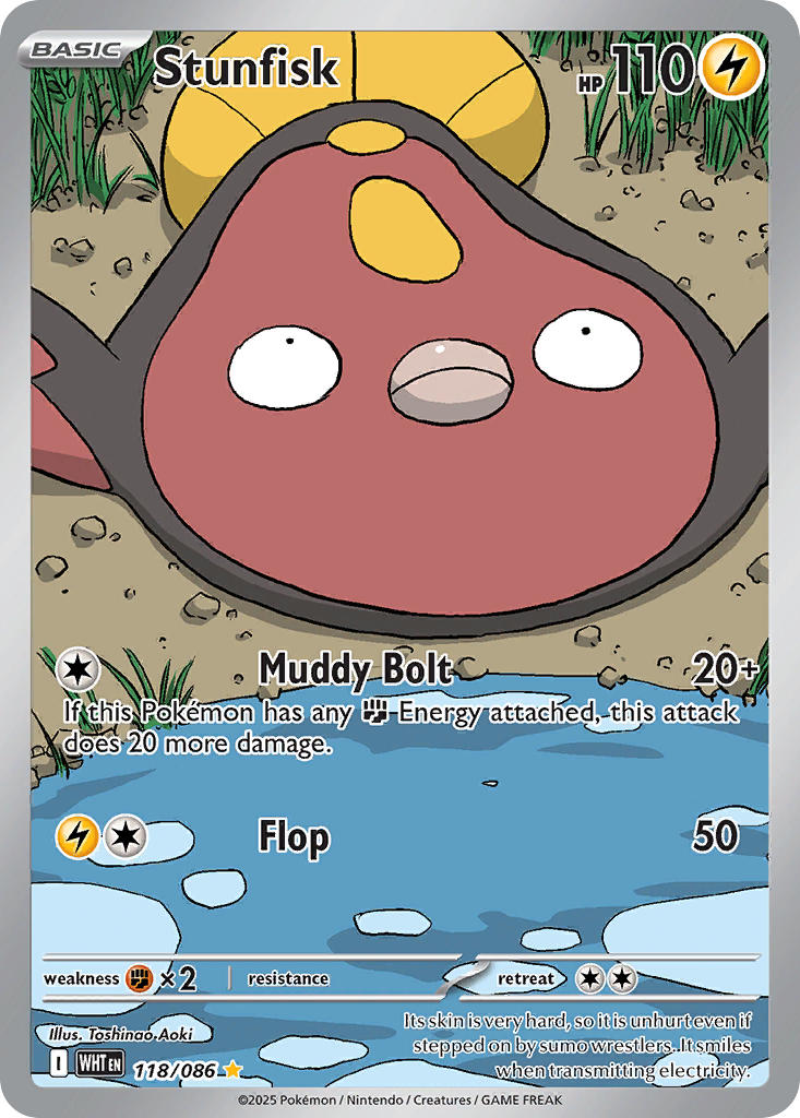 Stunfisk - 118/086 - White Flare - Holo - Card Cavern