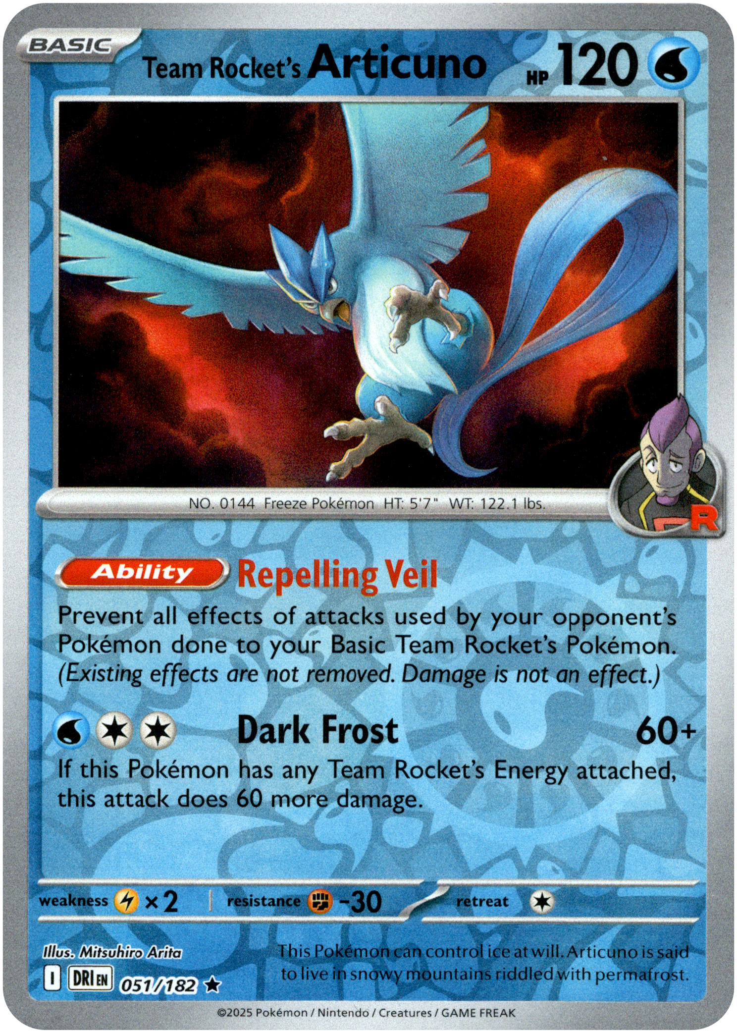 Team Rocket's Articuno - 051/182 - Destined Rivals - Reverse Holo - Card Cavern