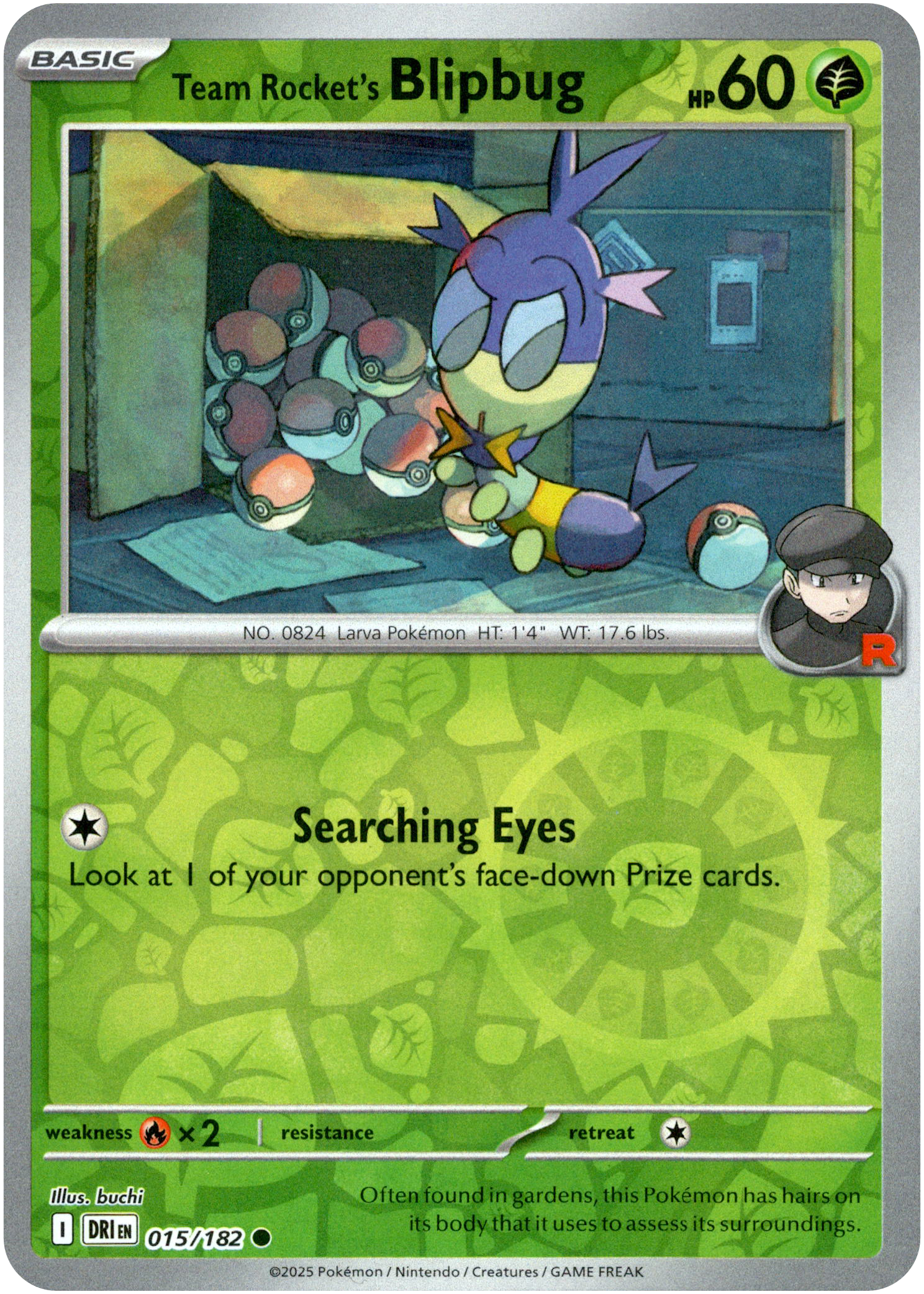 Team Rocket's Blipbug - 015/182 - Destined Rivals - Reverse Holo - Card Cavern