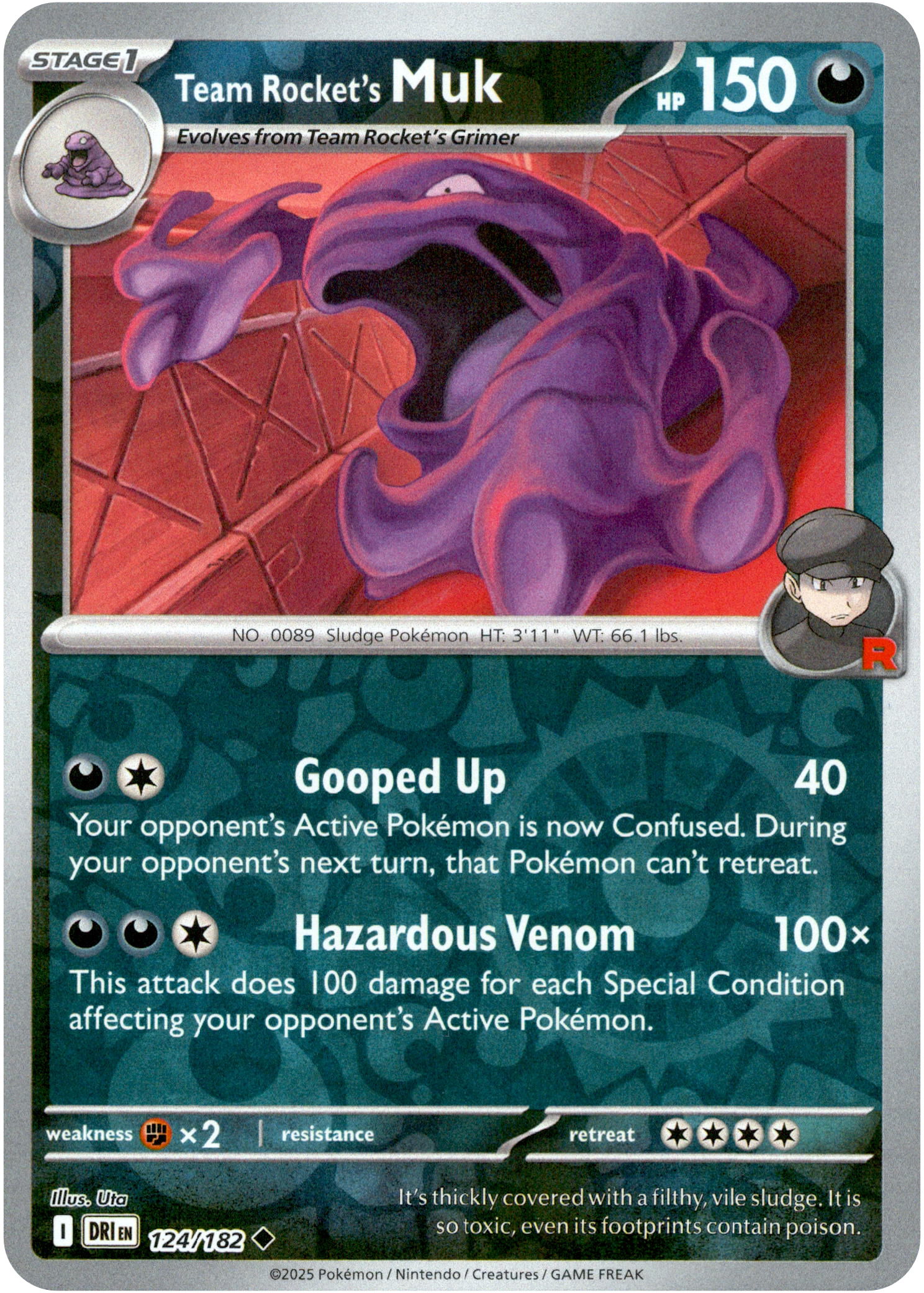Team Rocket's Muk - 124/182 - Destined Rivals - Reverse Holo - Card Cavern