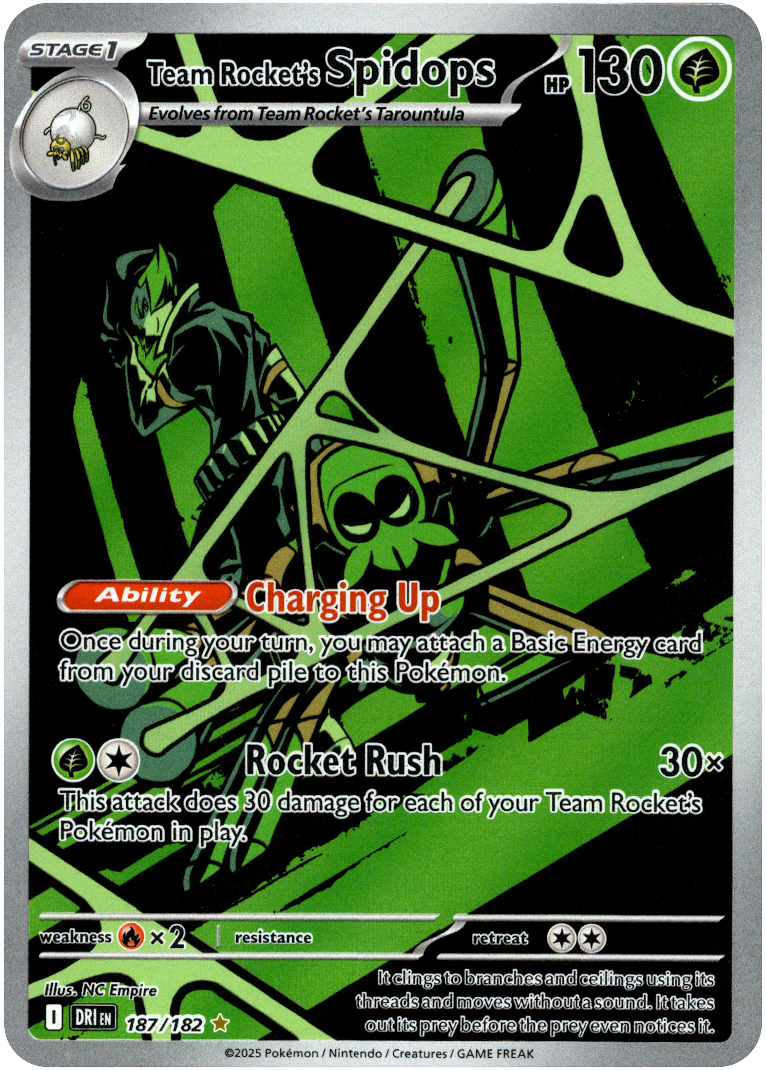 Team Rocket's Spidops - 187/182 - Destined Rivals - Holo - Card Cavern