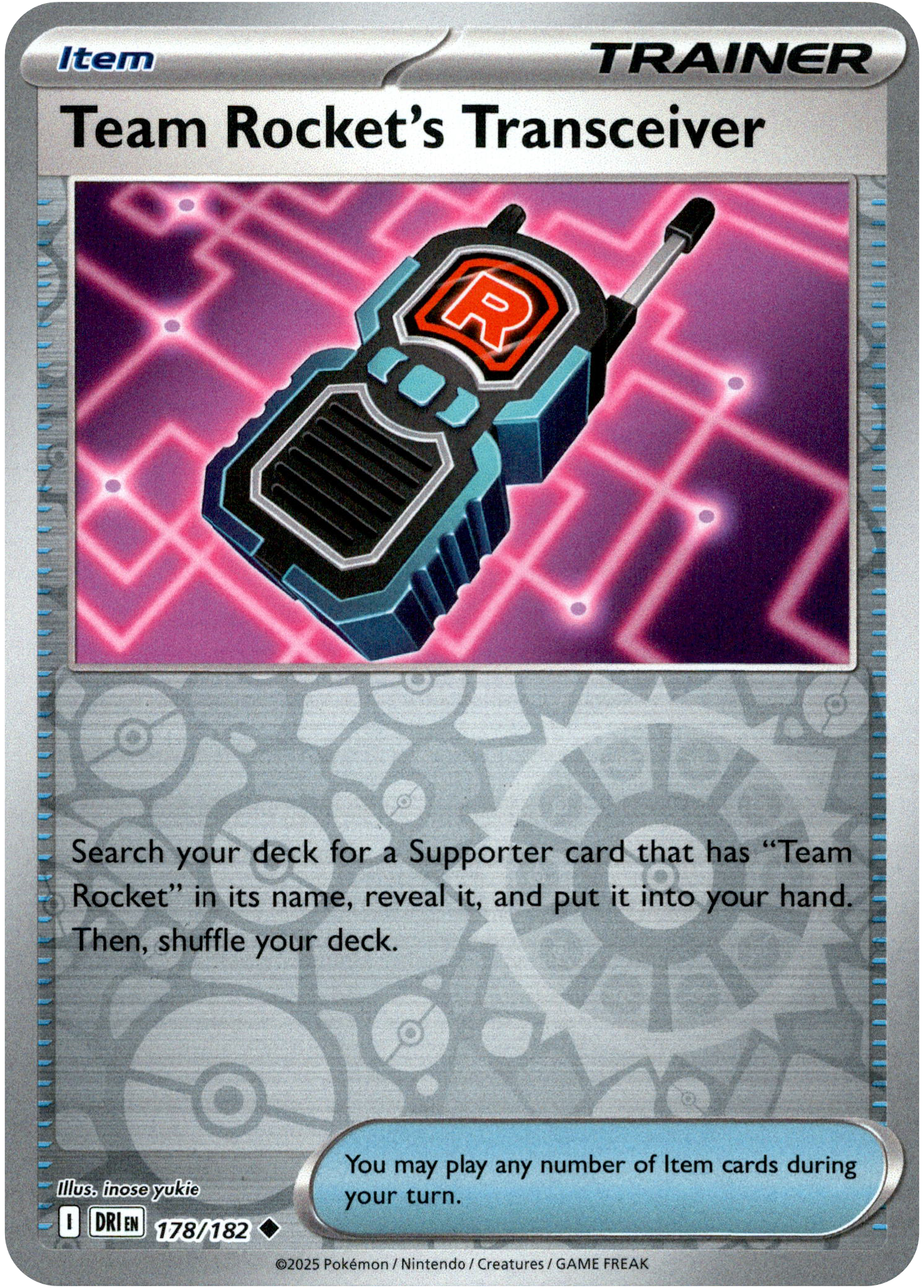 Team Rocket's Transceiver - 178/182 - Destined Rivals - Reverse Holo - Card Cavern
