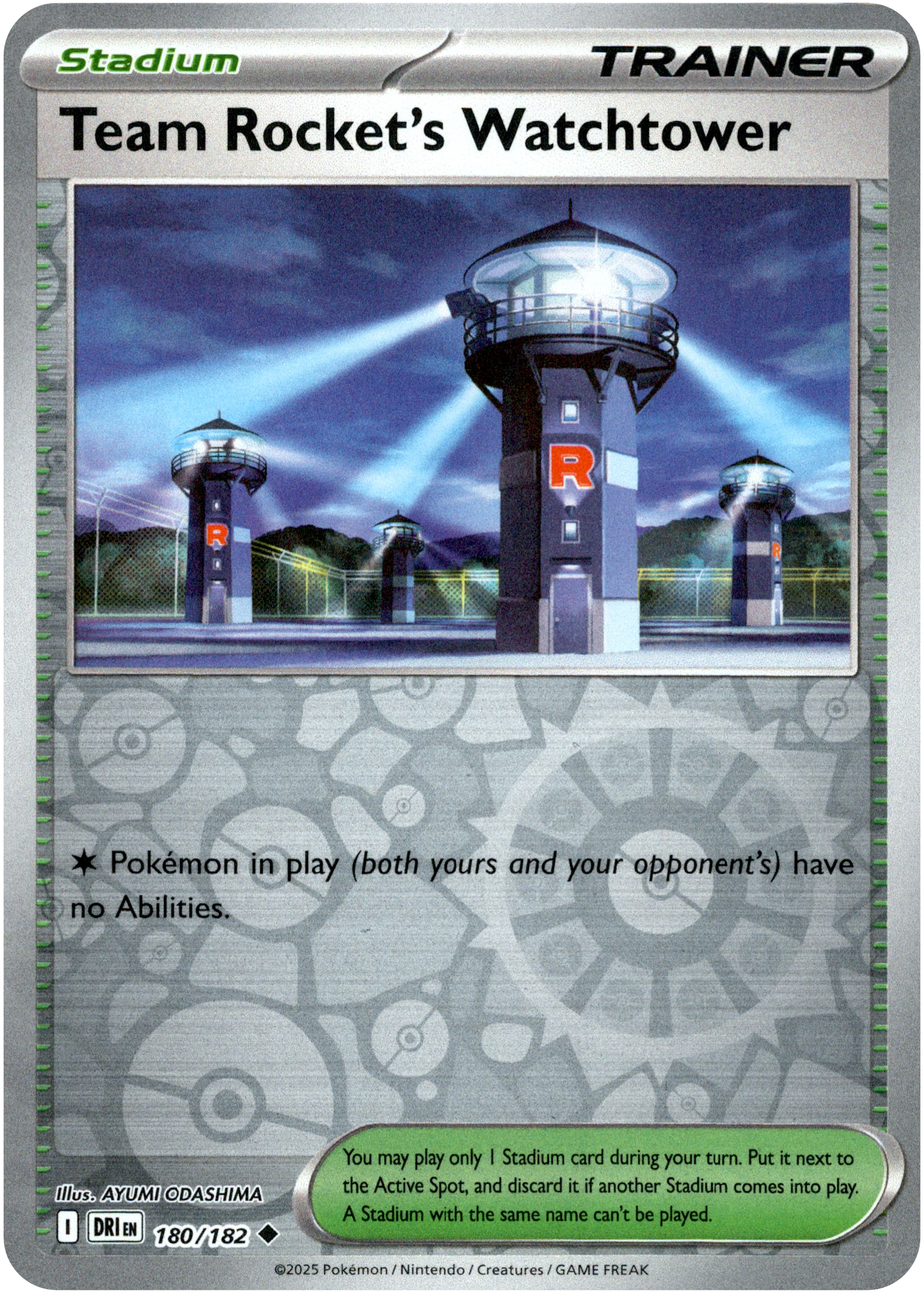 Team Rocket's Watchtower - 180/182 - Destined Rivals - Reverse Holo - Card Cavern