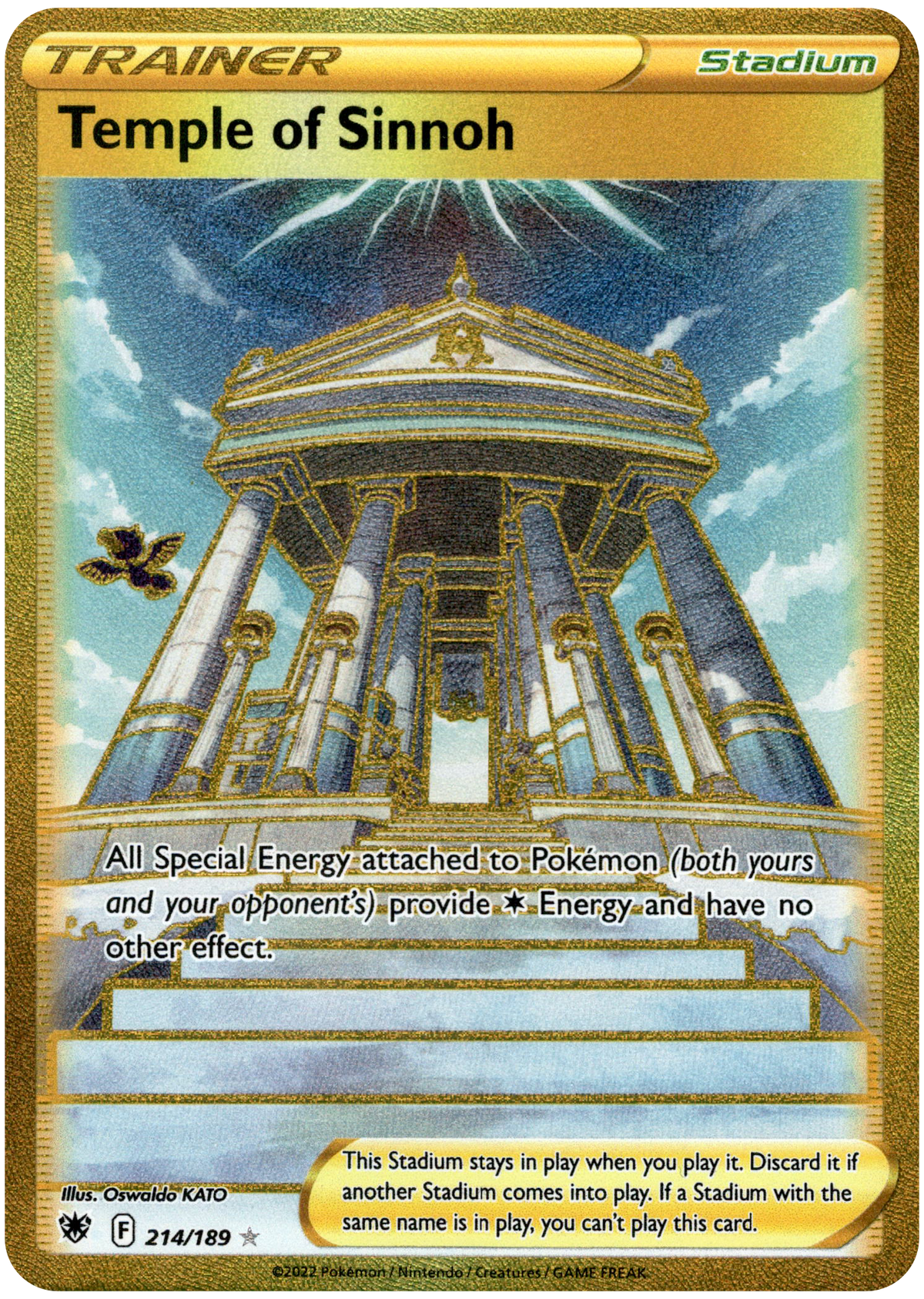 Temple of Sinnoh Secret Rare - 214/189 - Astral Radiance - Holo - Card Cavern