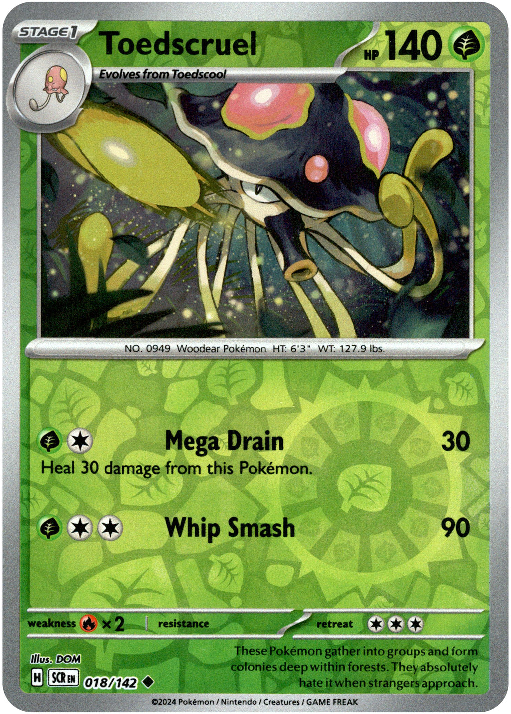 ポケモンカード Toedscrool ART RARE #080 Toedscruel-018-142-Stellar-