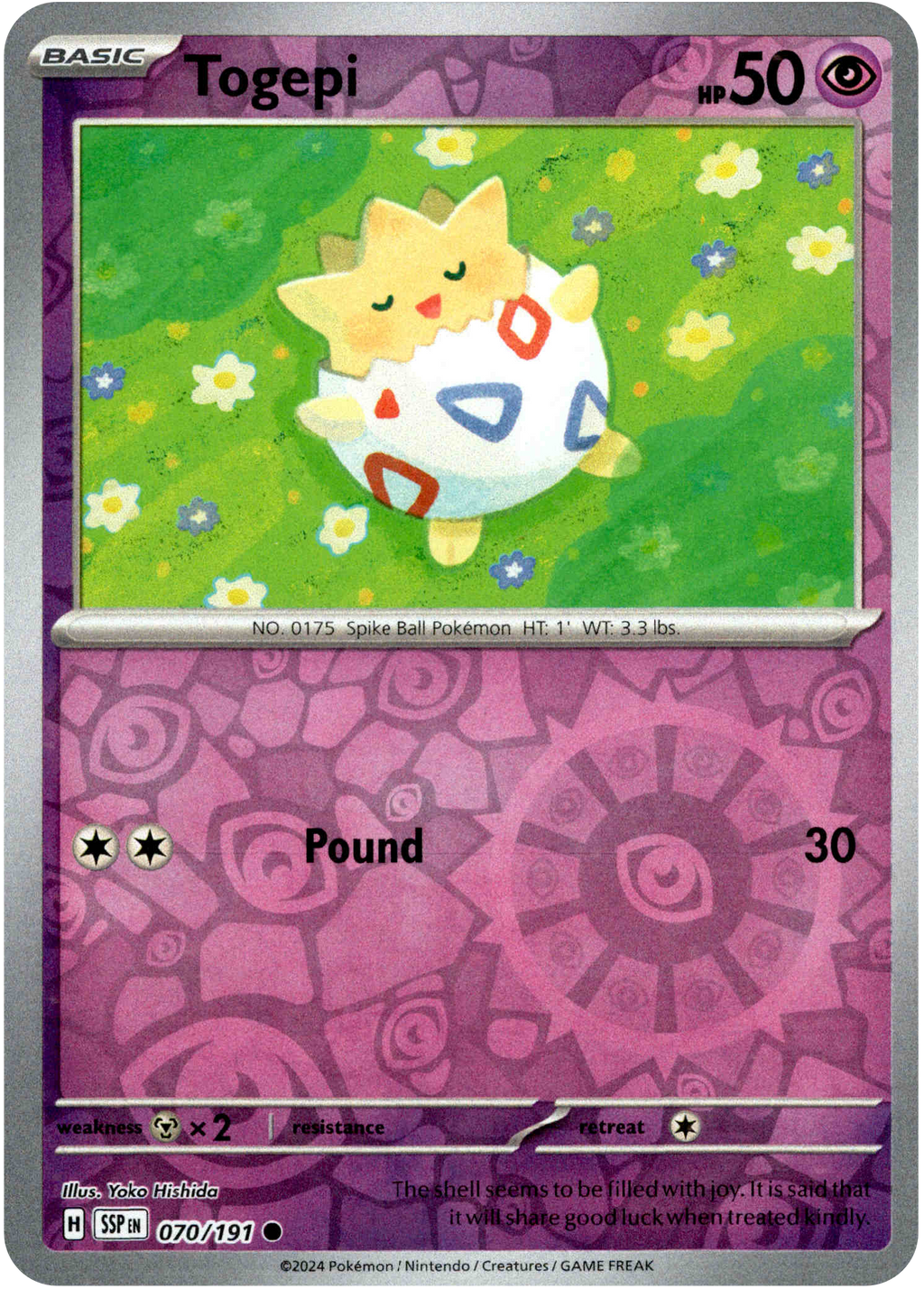 pokemon card togepi Togepi - 070/191 - Surging Sparks