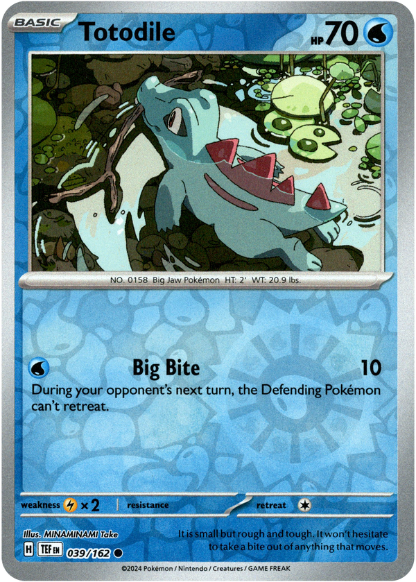 Totodile - 039/162 - Temporal Forces - Reverse Holo - Card Cavern
