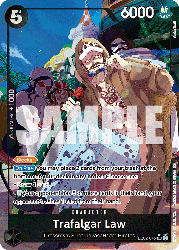 Trafalgar Law Alternate Art - EB02-045 SR - Anime 25th Collection - Foil - Card Cavern
