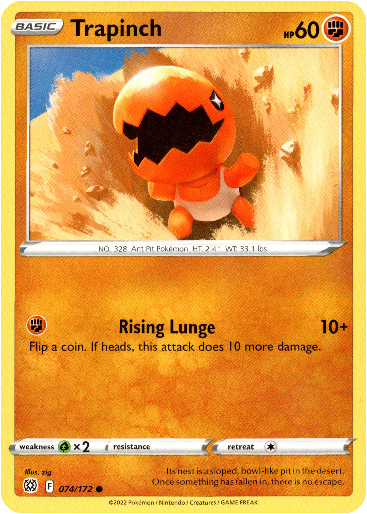 Trapinch - 074/172 - Brilliant Stars - Card Cavern
