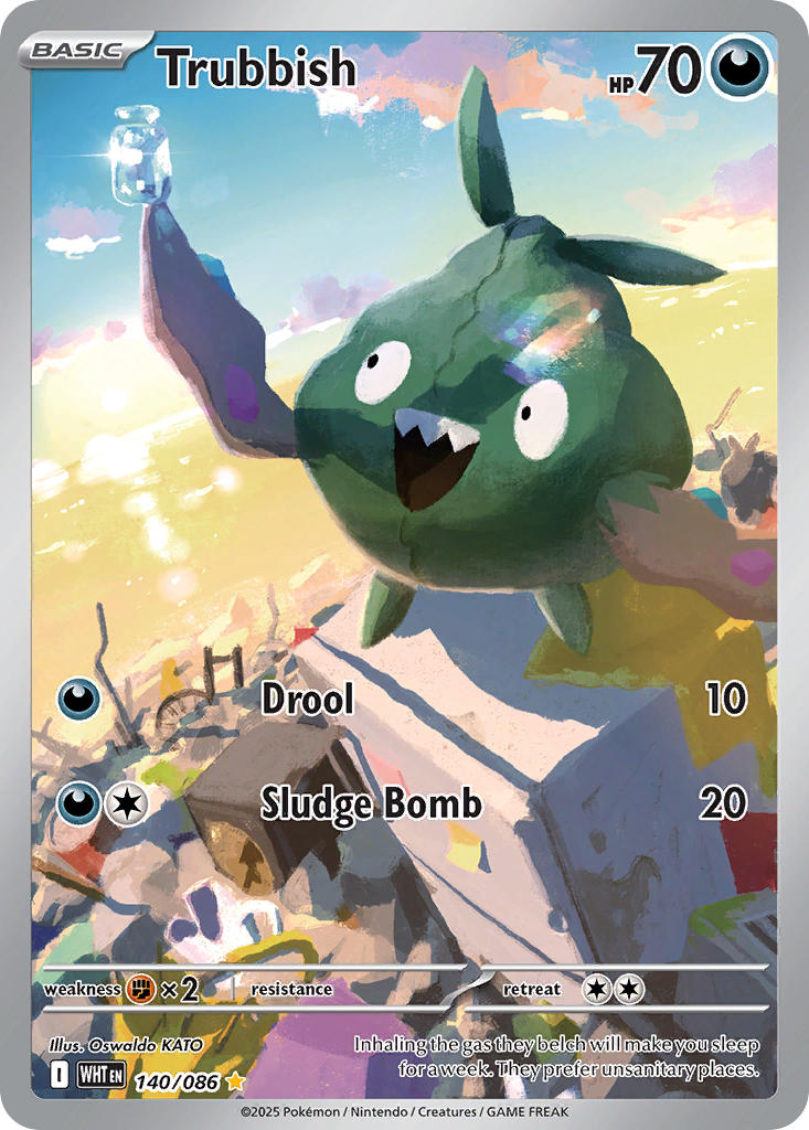 Trubbish - 140/086 - White Flare - Holo - Card Cavern