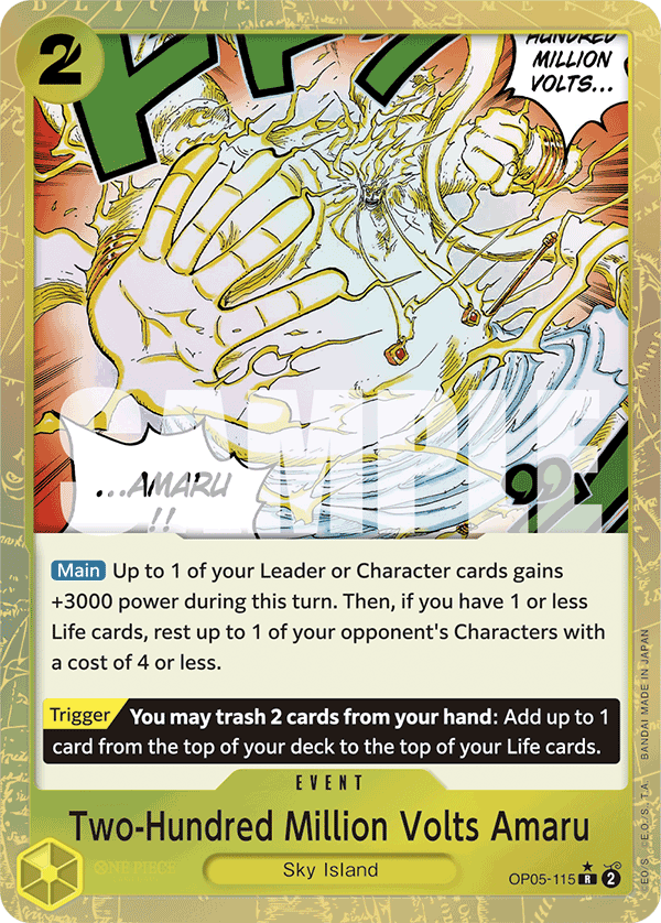 Two-Hundred Million Volts Amaru - OP05-115 R - The Best - Textured Foil - Card Cavern