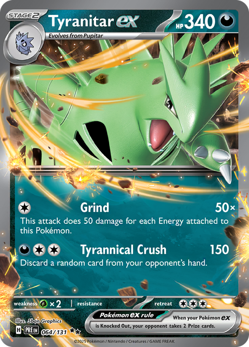 Tyranitar ex - 064/131 - Prismatic Evolutions - Holo - Card Cavern